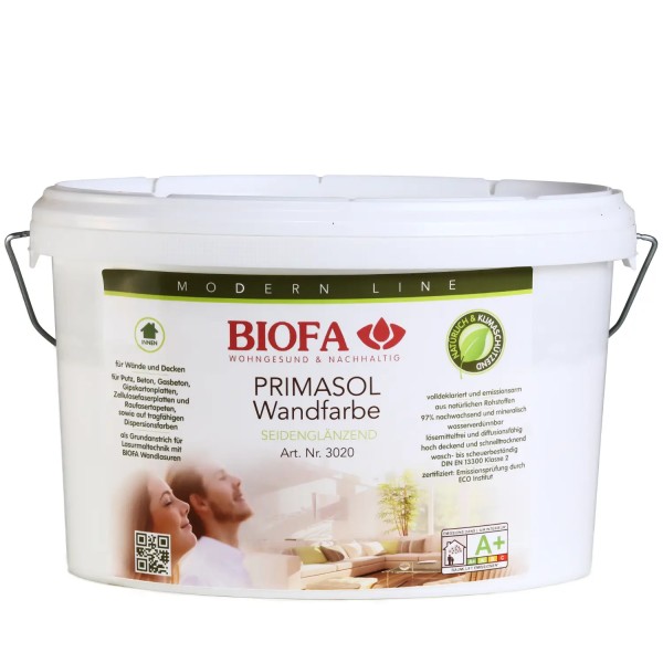 PRIMASOL Wandfarbe seidenglänzend, weiß, lösemittelfrei, geruchsarm 3020