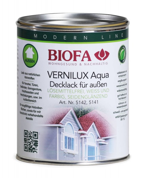 VERNILUX Aqua Decklack außen, weiß, seidenglänzend 5142