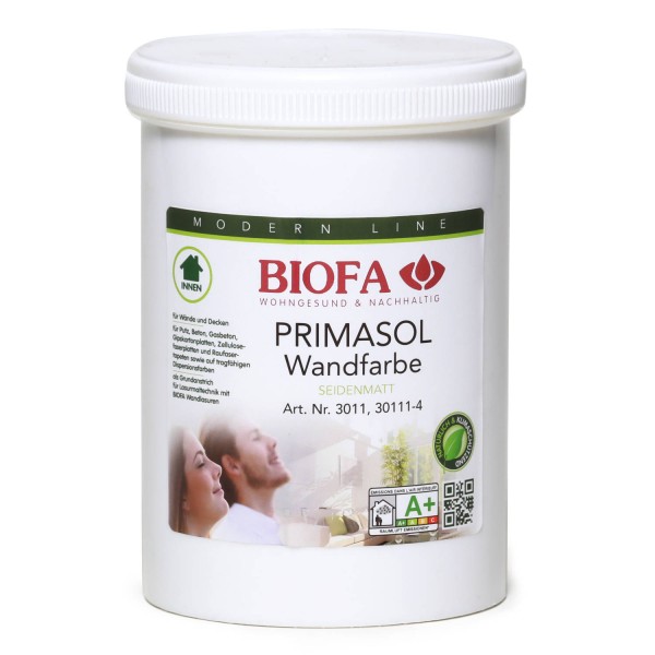 PRIMASOL Wandfarbe seidenmatt, weiß, lösemittelfrei, geruchsarm 3011